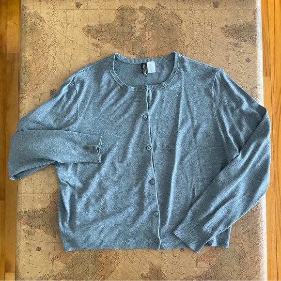 H&M, CARDIGAN, GREY, SIZE XXL, NWOT - Picture 3 of 9